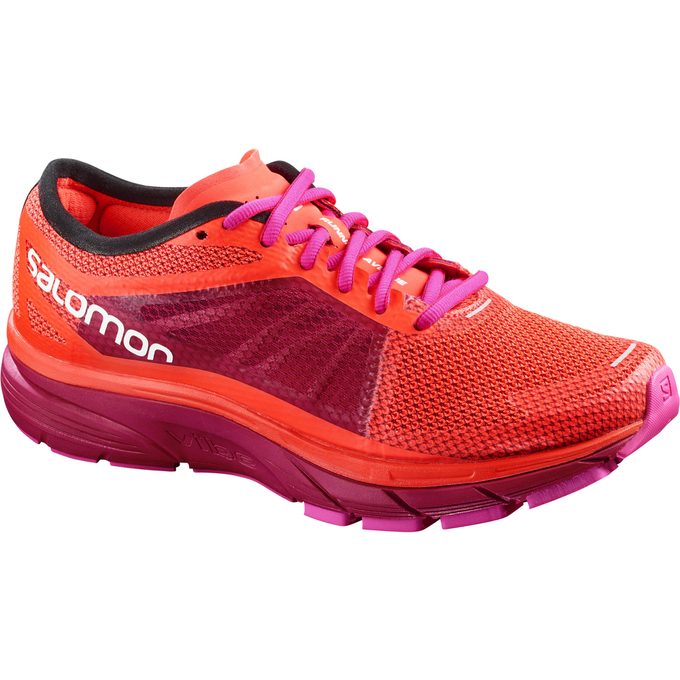 Chaussure Running Salomon Femme Orange / Violette - Salomon SONIC RA W - France (9263-FQDJR)